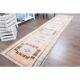 Vintage Turkish Oushak Handmade Cotton Orange Wool Runner Rug 82x328