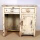 Old Burmese teak desk with original white patina