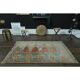 1970s Vintage Turkish Handmade Wool & Cotton Orange Area Rug 125x195