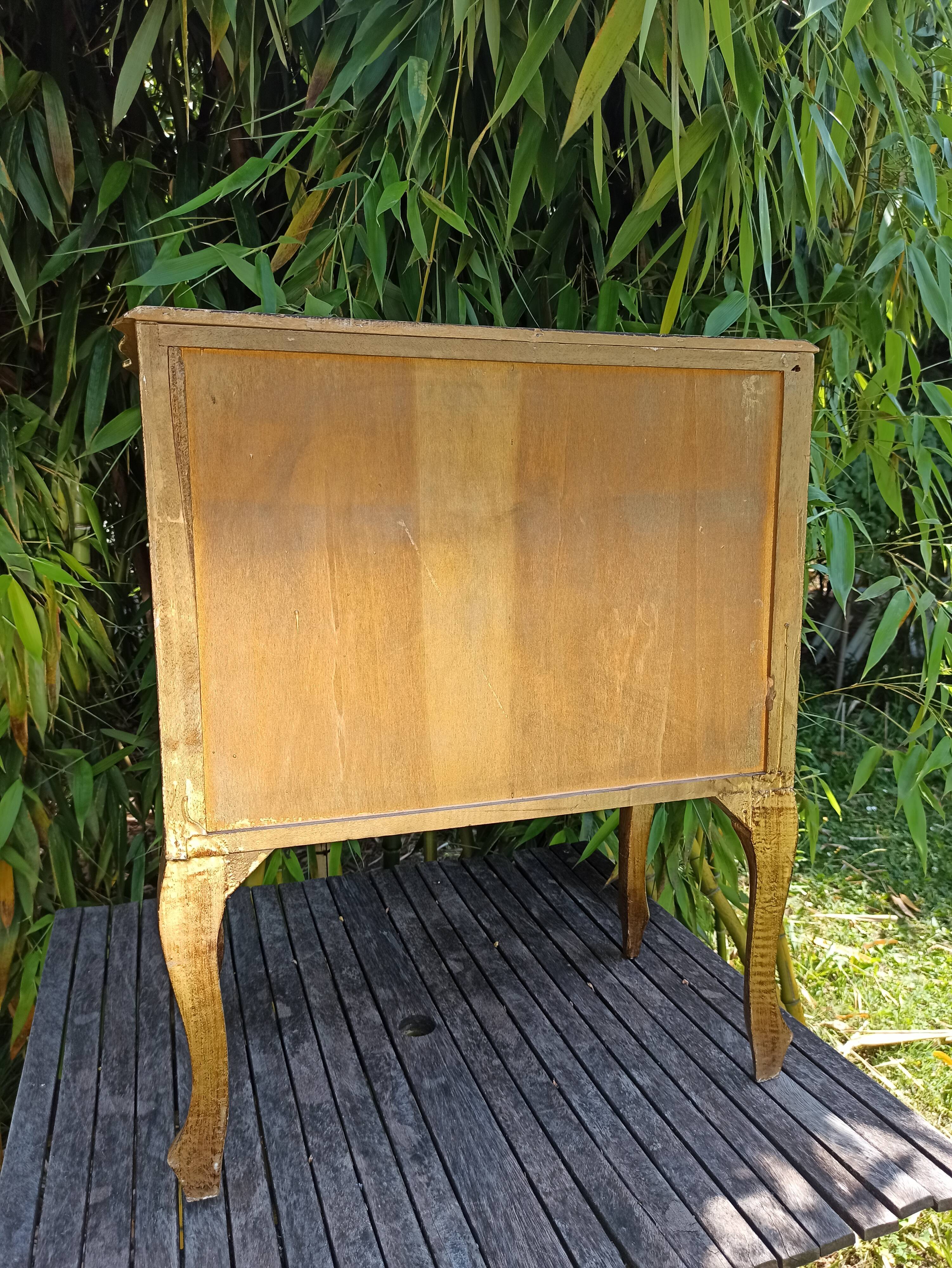 Golden Florentine chest of drawers Hollywood Regency style 60s