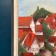 Original Swedish Oil on Canvas – “Village with Red Roofs” – Dated 1973