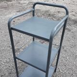 Small gray bedside table, in iron
