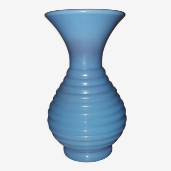 Blue Opaline Vase - Vintage