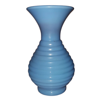 Vase opaline bleu - vintage