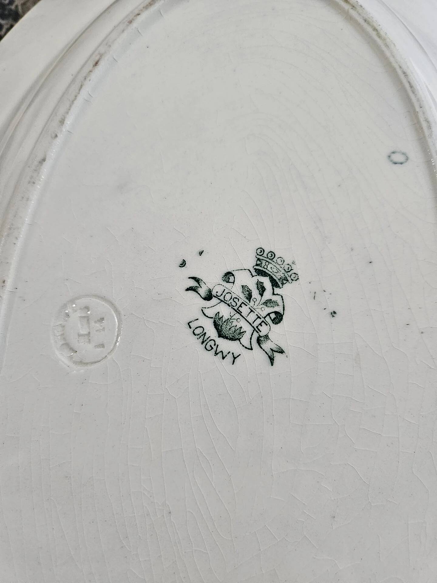 Oval Longwy earthenware dish