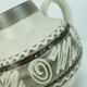 Vase Carstens keramik model 698-23 abstract decor in white and shades of brown