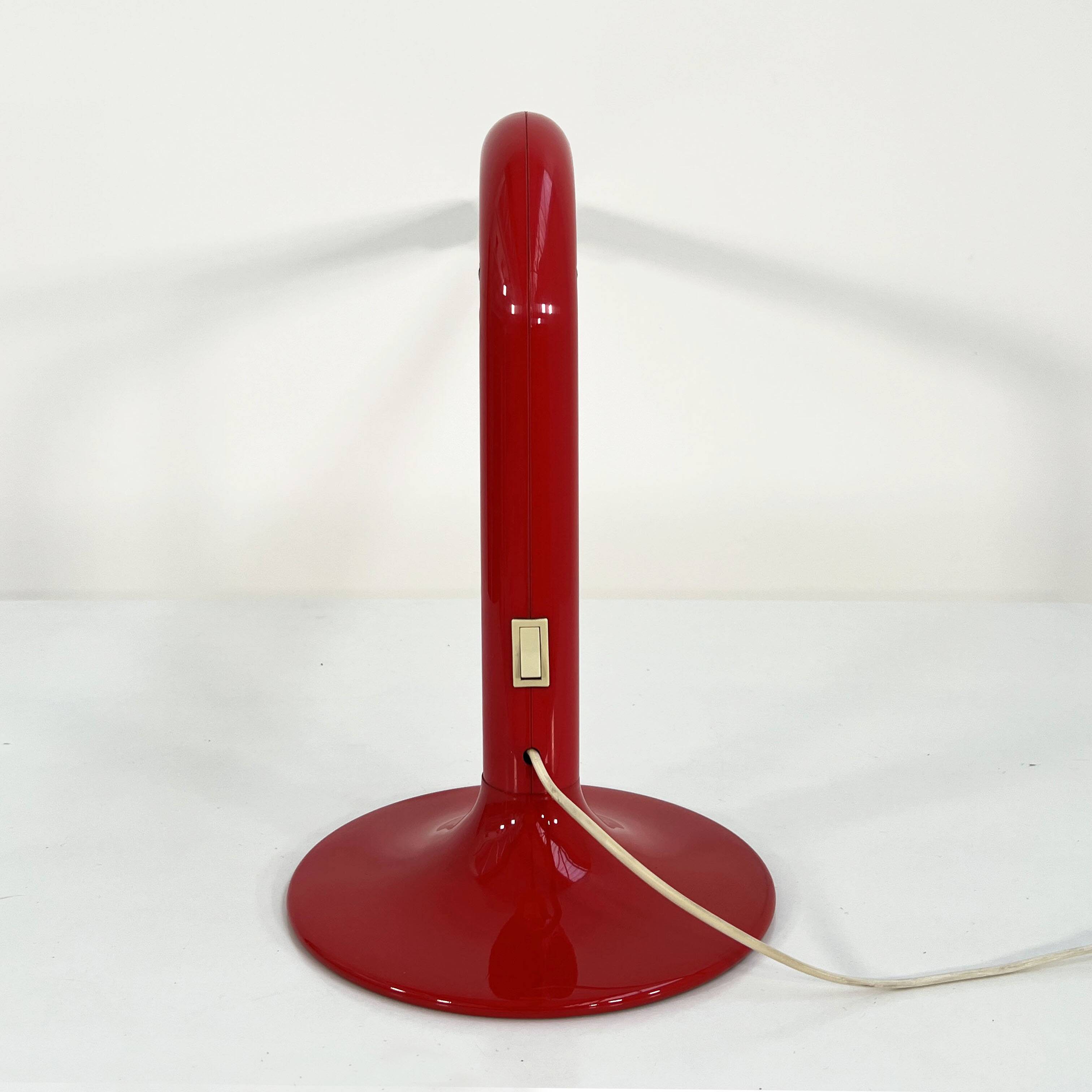 Lampe de table Tube Rouge par Anders Pehrson pour Ateljé Lyktan, 1970