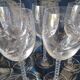 Verres pied cristal ciseles