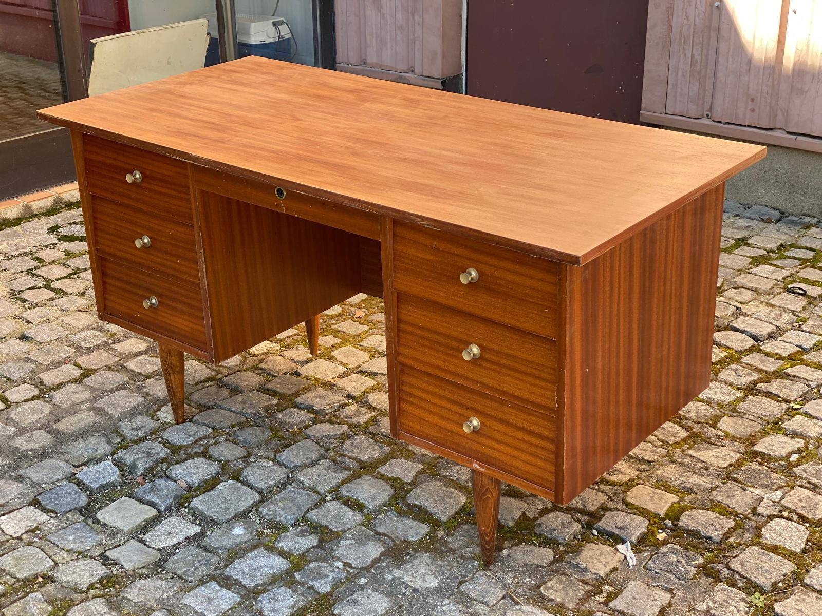 Scandinavian wooden desk from the 50s/60s, 140cm