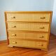Vintage chest of drawers in light rattan