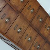 Vintage Dutch Oak Apothecary / Filing Cabinet, 1930s