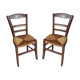 Paire de chaise paille bois 1900
