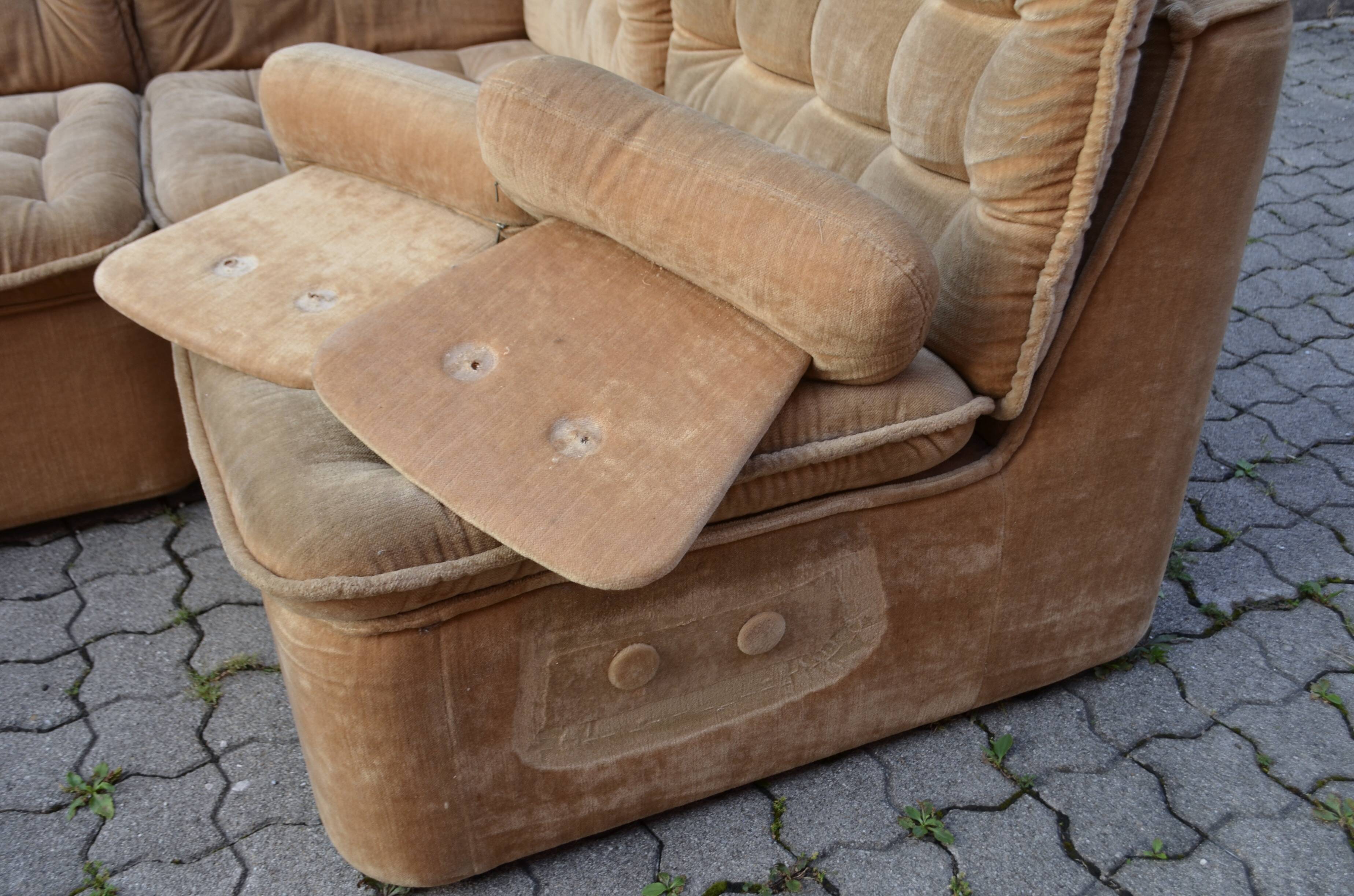 Vintage Modular Sofa 70ties champagne