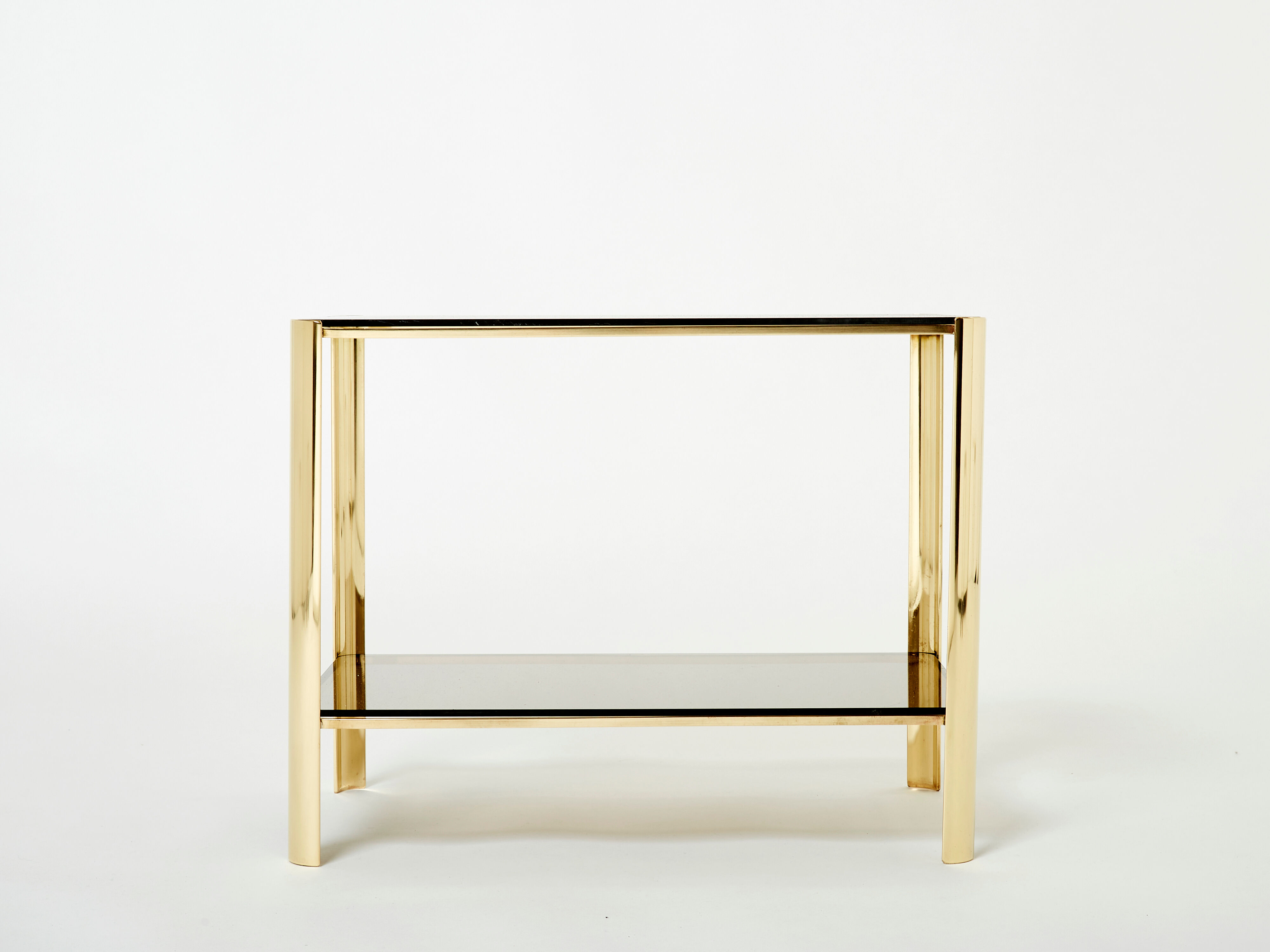 Bronze side table signed J.T. Lepelletier for Broncz circa 1960