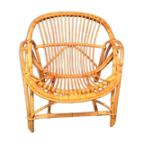 Adult rattan shell armchair