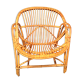 Adult rattan shell armchair