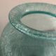 vase Karcagi Fátyolüveg cracked glass turquoise / blue-green water Hungary