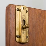 Italian free standing wall unit room divider with a desk in the style of Vittorio Dassi, 1960s