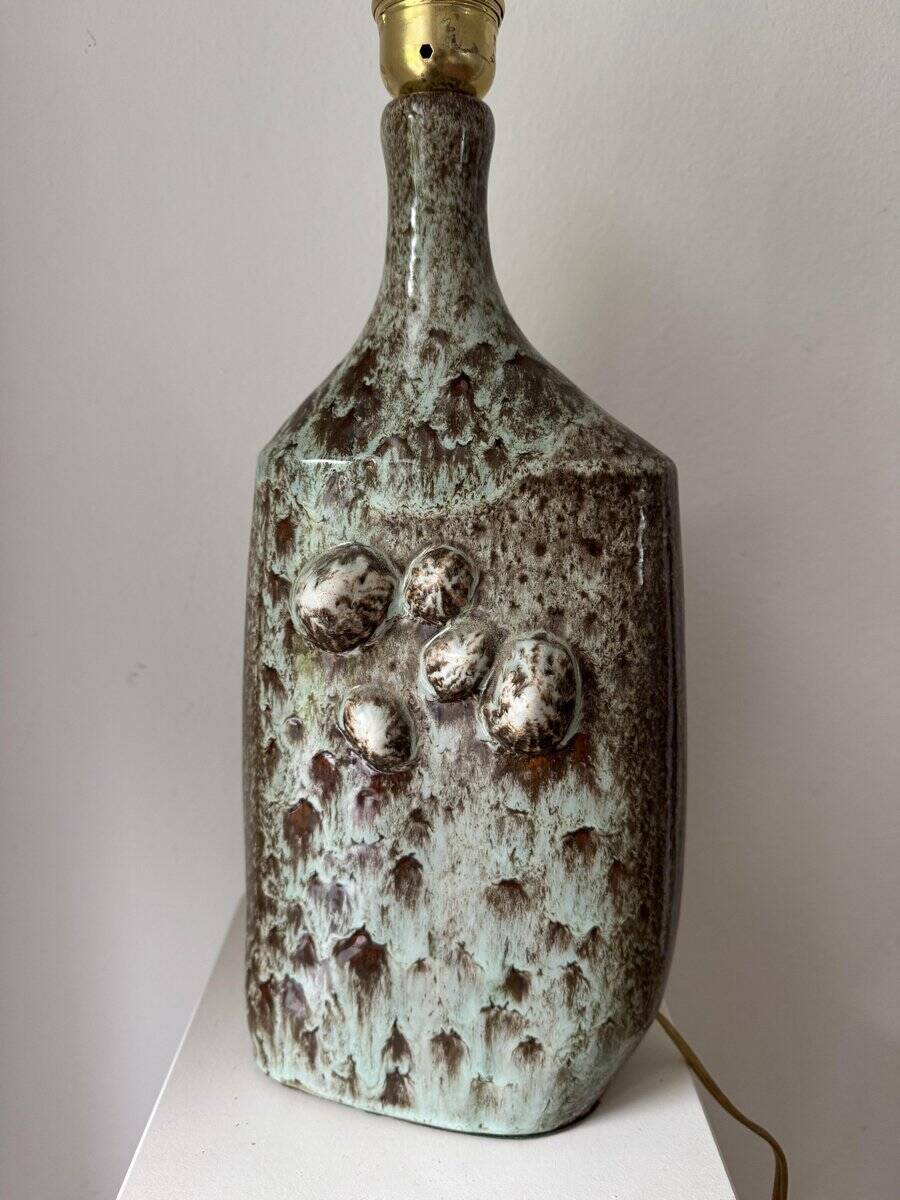 Danish studio ceramic lamp foot, 1960s