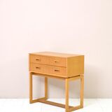 Scandinavian oak chest of drawers with two drawers