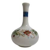 Old vase in opaline floral decoration painted
