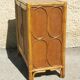 Vintage wood and rattan chest of drawers