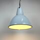 Industrial Grey Enamel Pendant Lamp, 1960s