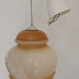 Ceiling lamp lampshade suspensions glass retro old pink peach