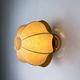 "Cocoon" wall light in resin and pine, Italy, circa 1970s