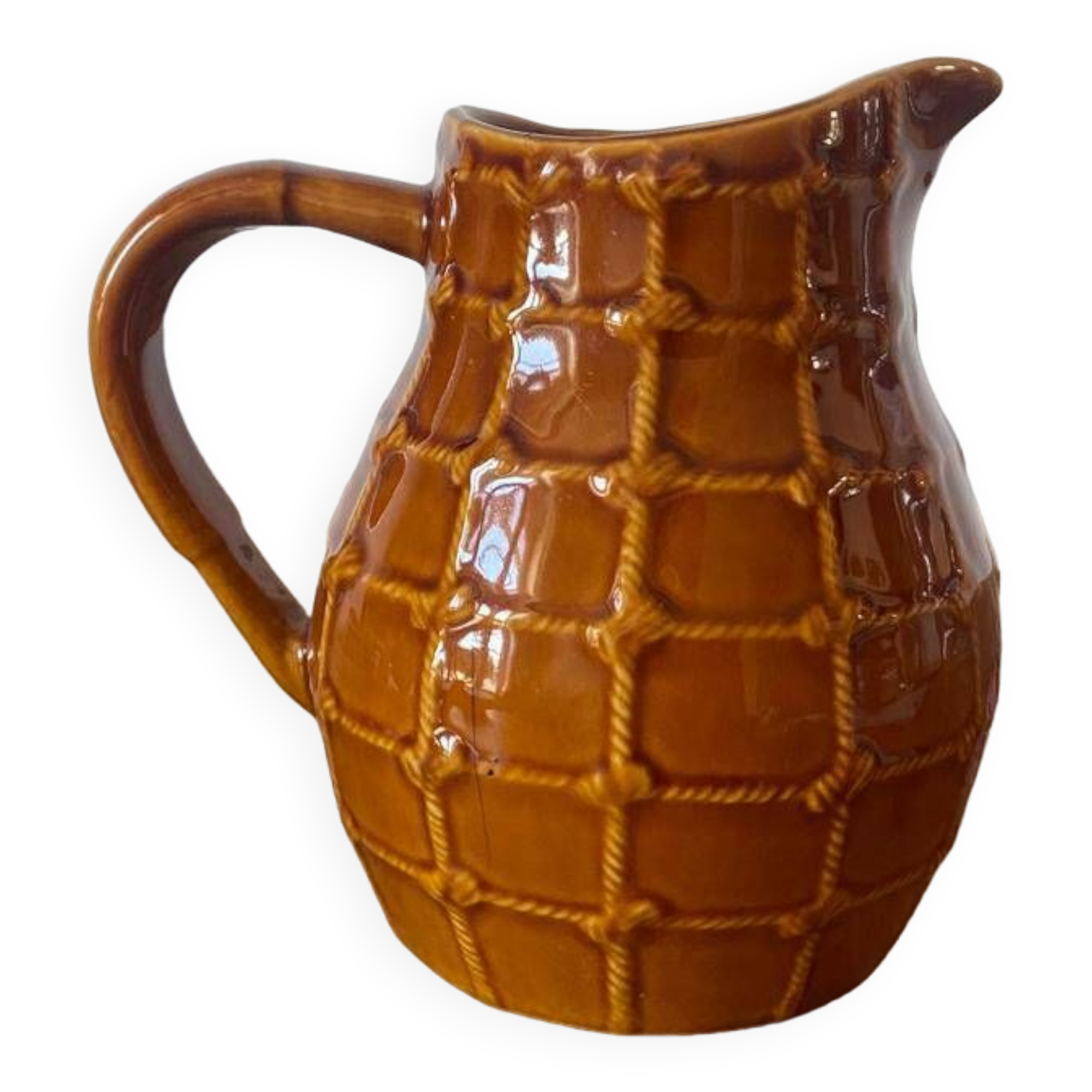 Vintage brown water pitcher from the 60s/70s