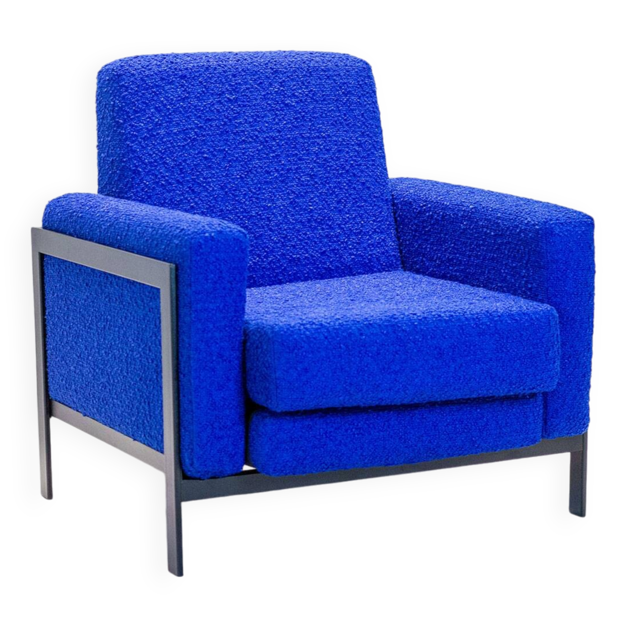 Electric blue armchair
