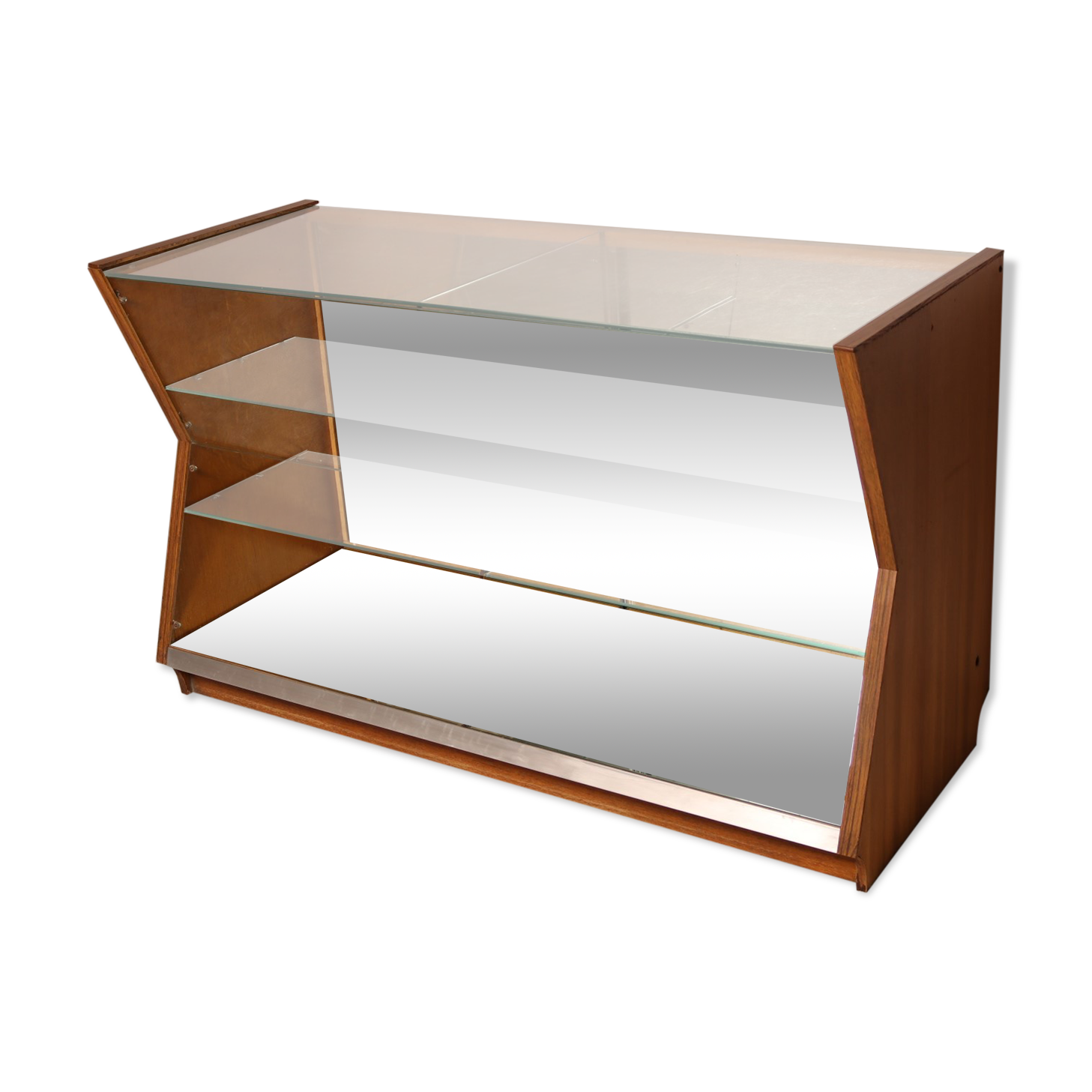 Vintage diamond shaped display cabinet - Belgium 1950's
