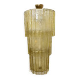 Majestic and Monumental Golden Murano Glass Chandelier, Italy 1970s - 1980s