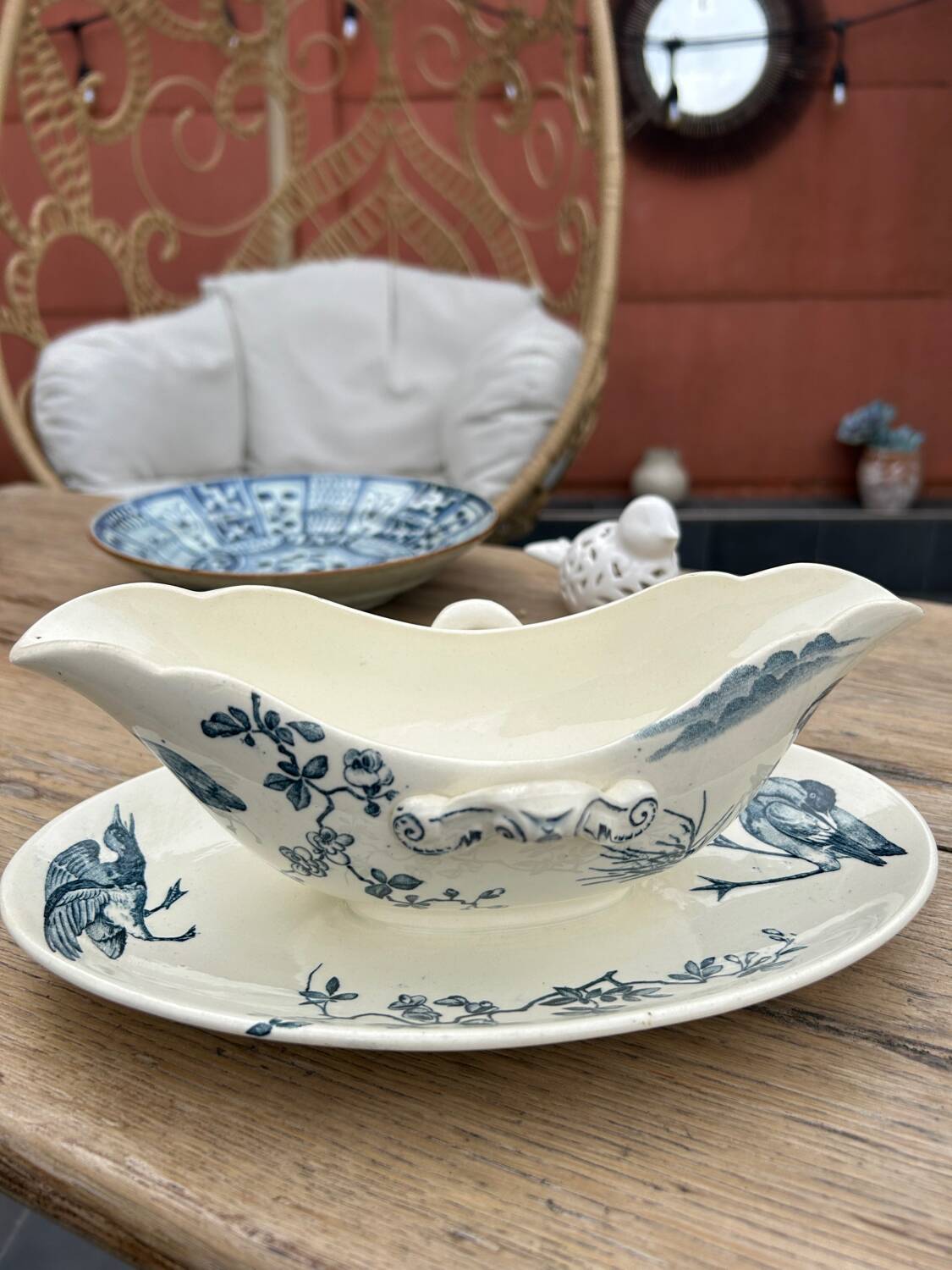 Saucière Lunéville Keller et Guerin Cigogne