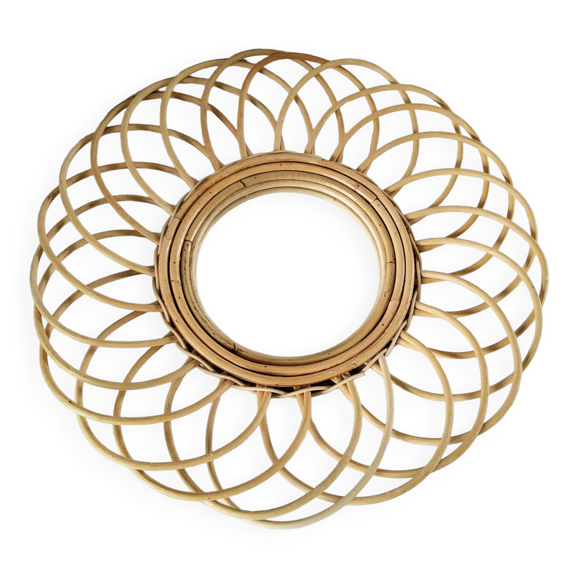 Rattan sun mirror