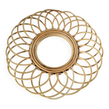 Rattan sun mirror