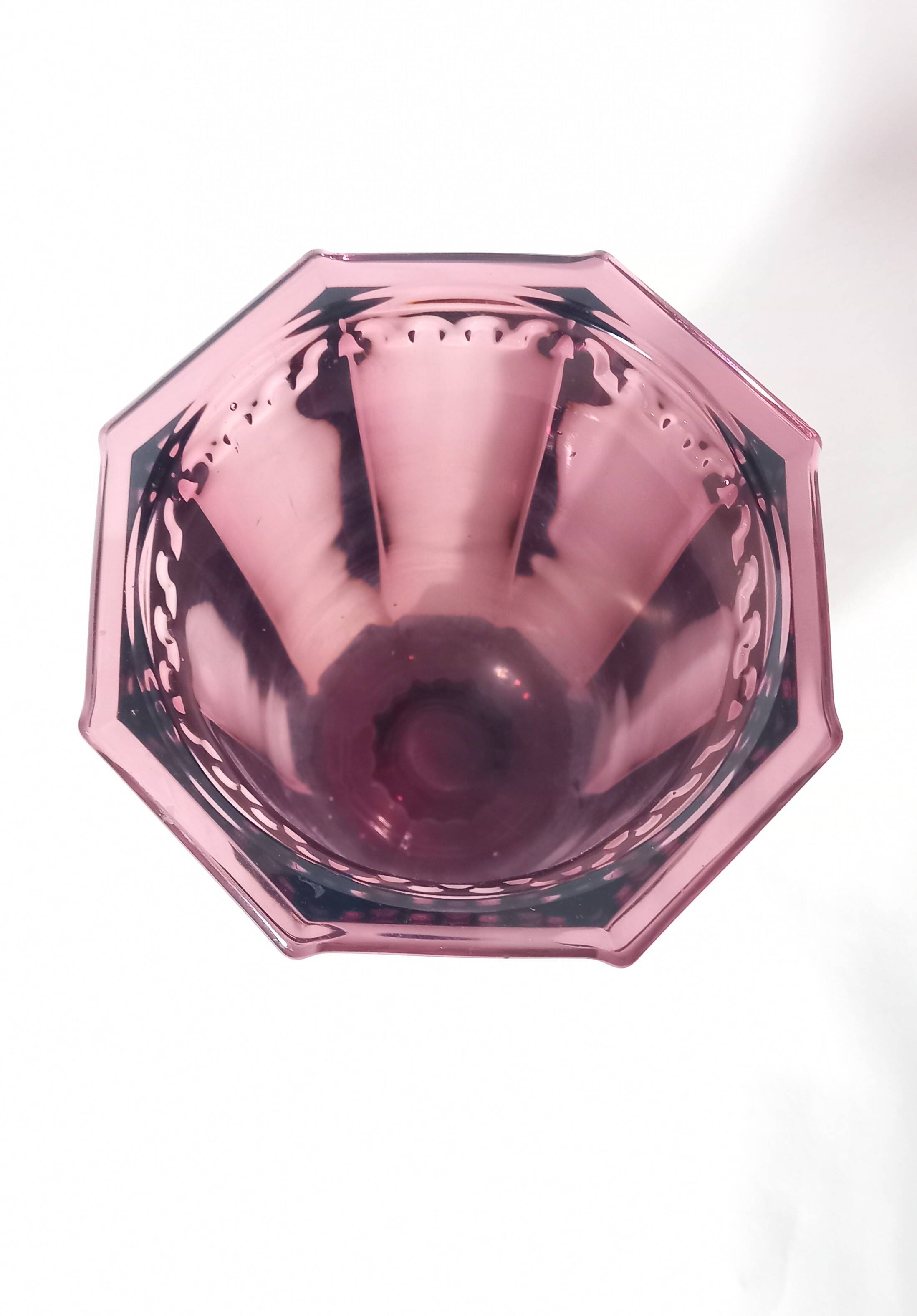 Large art deco vase in amethyst glass from luxval - val saint lambert