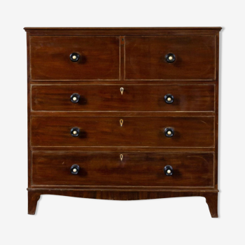 Commode georgian english secretary in mahogany, 1816