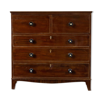 Commode georgian english secretary in mahogany, 1816