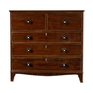 Commode georgian english secretary in mahogany, 1816