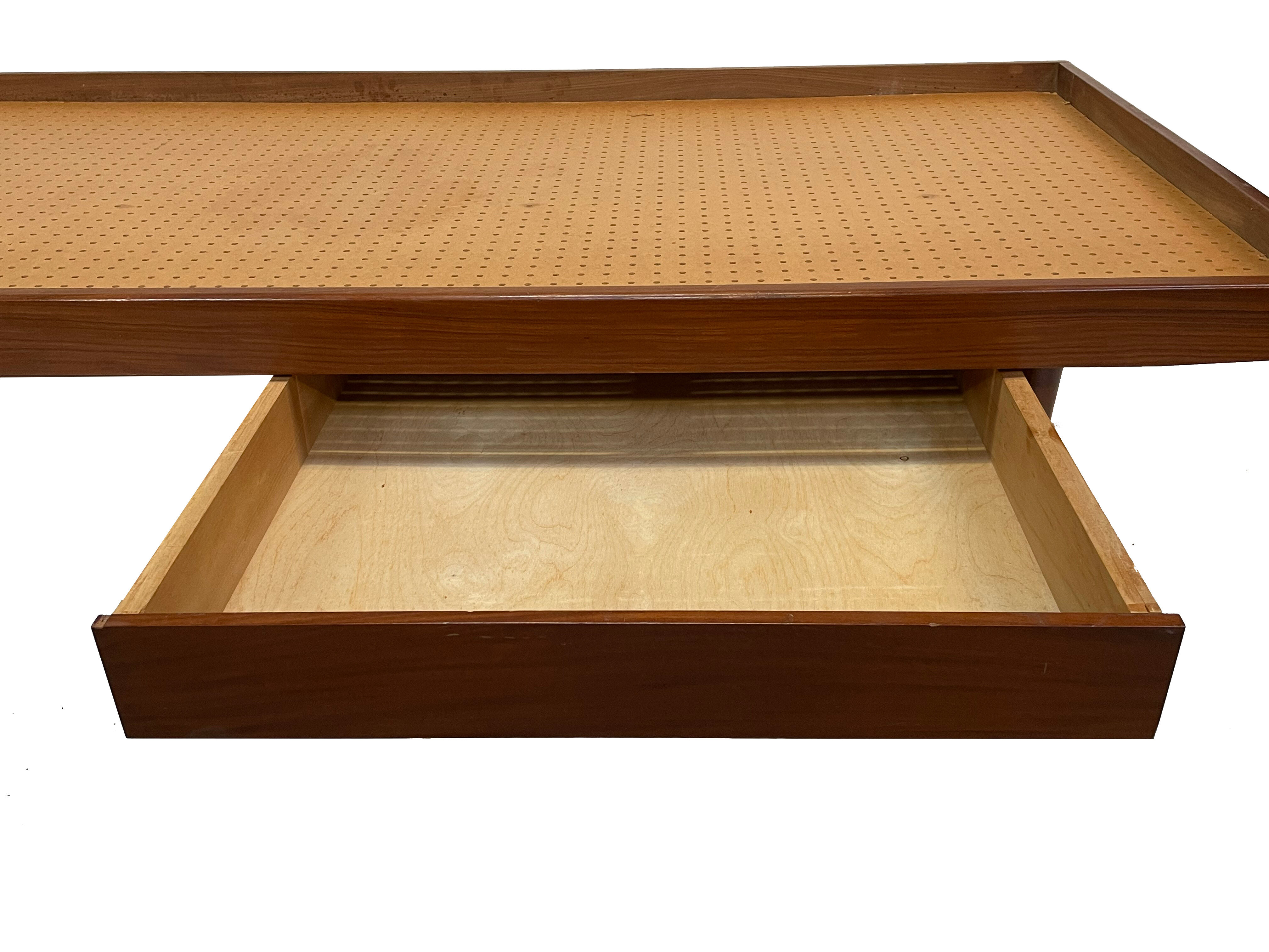 Teak daybed 1960s minimalist design with drawers