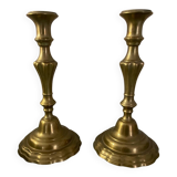 Brass candlestick set of two