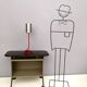 Lampe de table en métal verni et aluminium par Carmelo La Gaipa, Italie, 2019