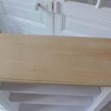 Re-enchanted bookcase in pearl gray, light oak waxed top.