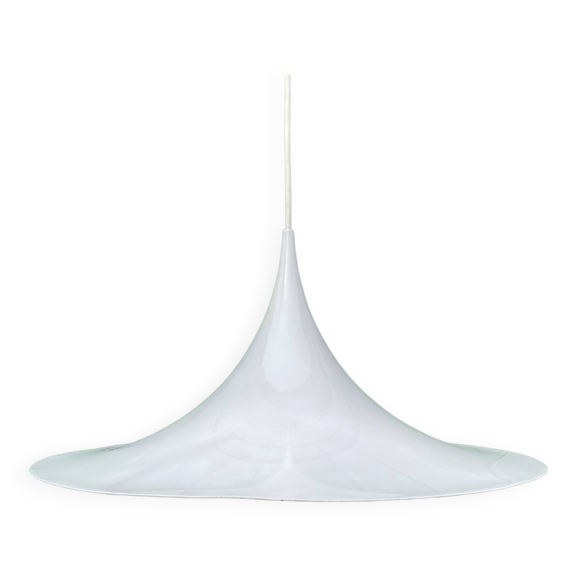 White trumpet suspension, 1960s, Scandinavian design