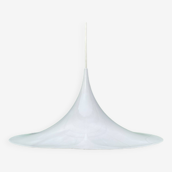 Suspension trompette blanche, années 1960, design scandinave