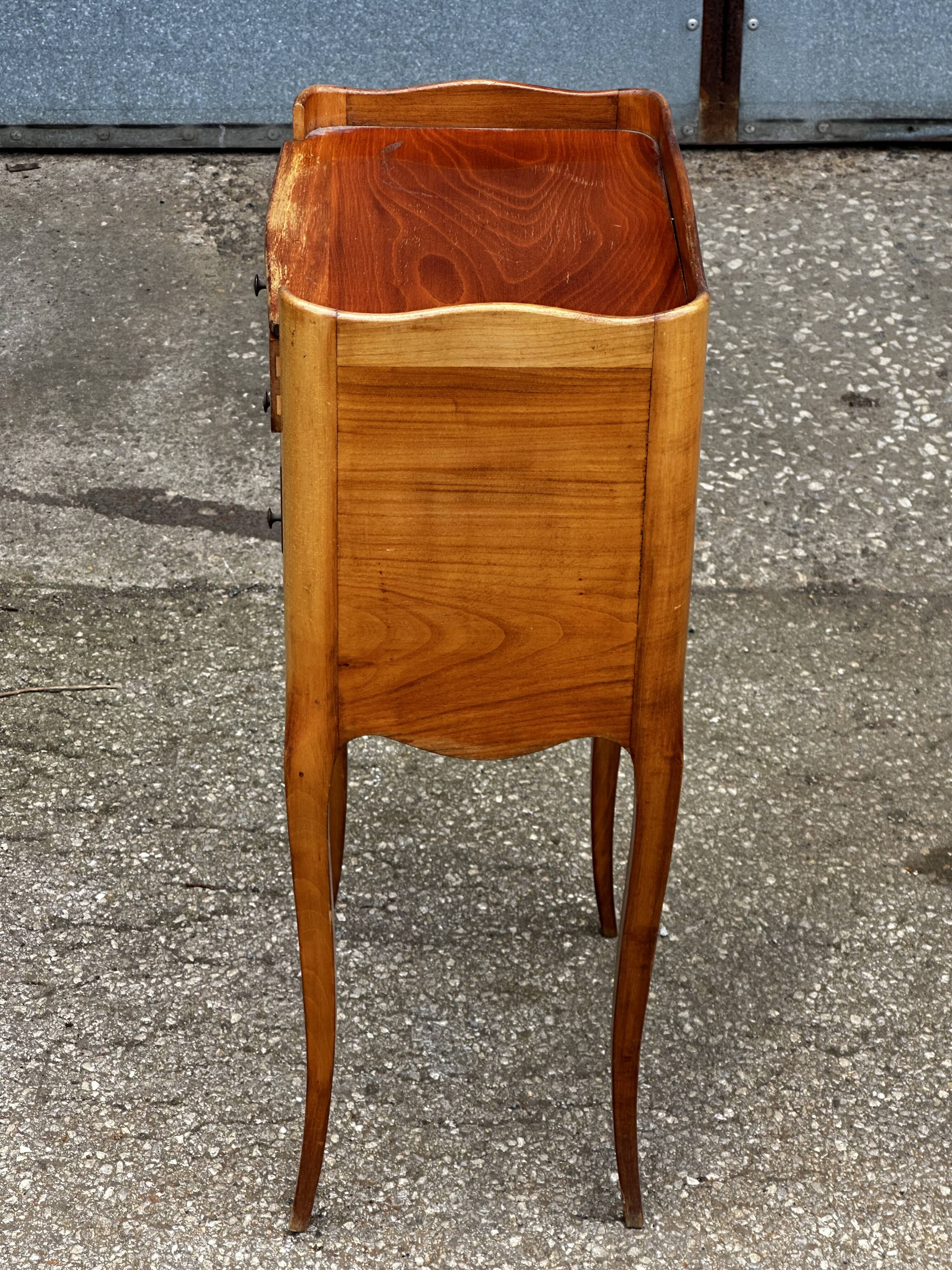 Pair of Louis XV style cherrywood bedside tables