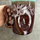 Vintage Vallauris cup blue green brown lava
