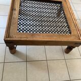 Table basse en bois et fer forgé