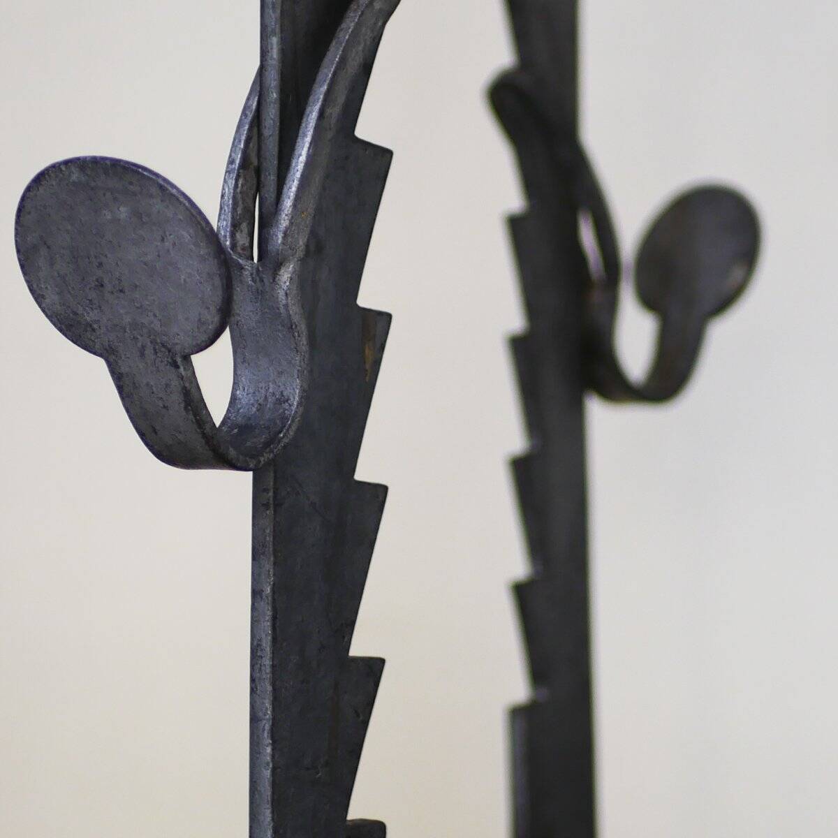 Grilles de cheminée brutalistes, années 1930, ensemble de 2